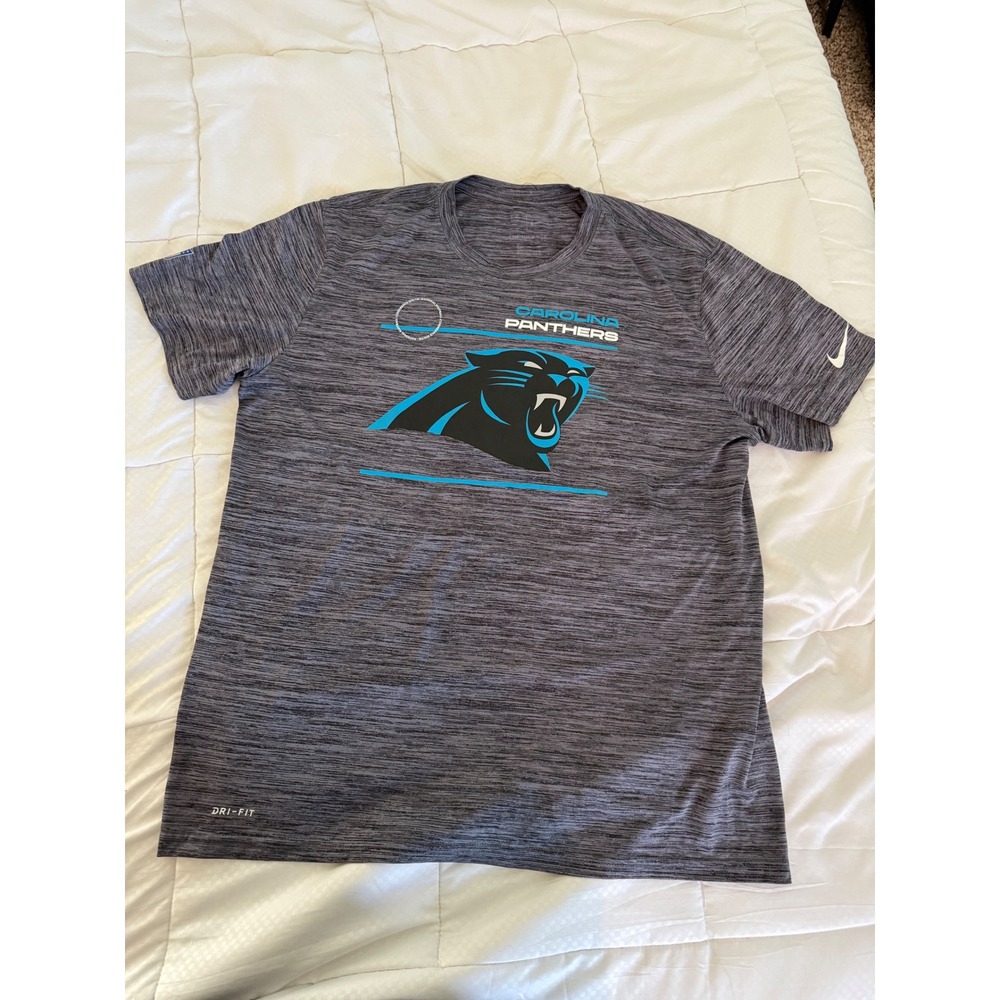Nike‎ Dri-FIT Carolina Panthers NFL Men's T-Shirt Gray Blue
